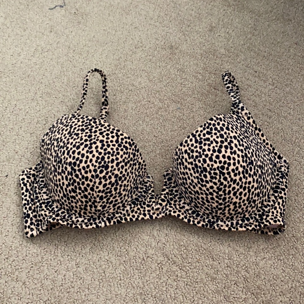 NWOT Cheetah Print Push-up Bikini Top